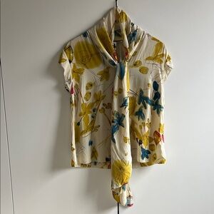 Twenty8Twelve Floral Print 100% Silk Top, Size XS